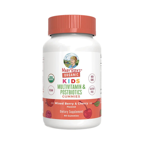 Organic Kids Multivitamin & Postbiotics Gummies - Berry & Cherry