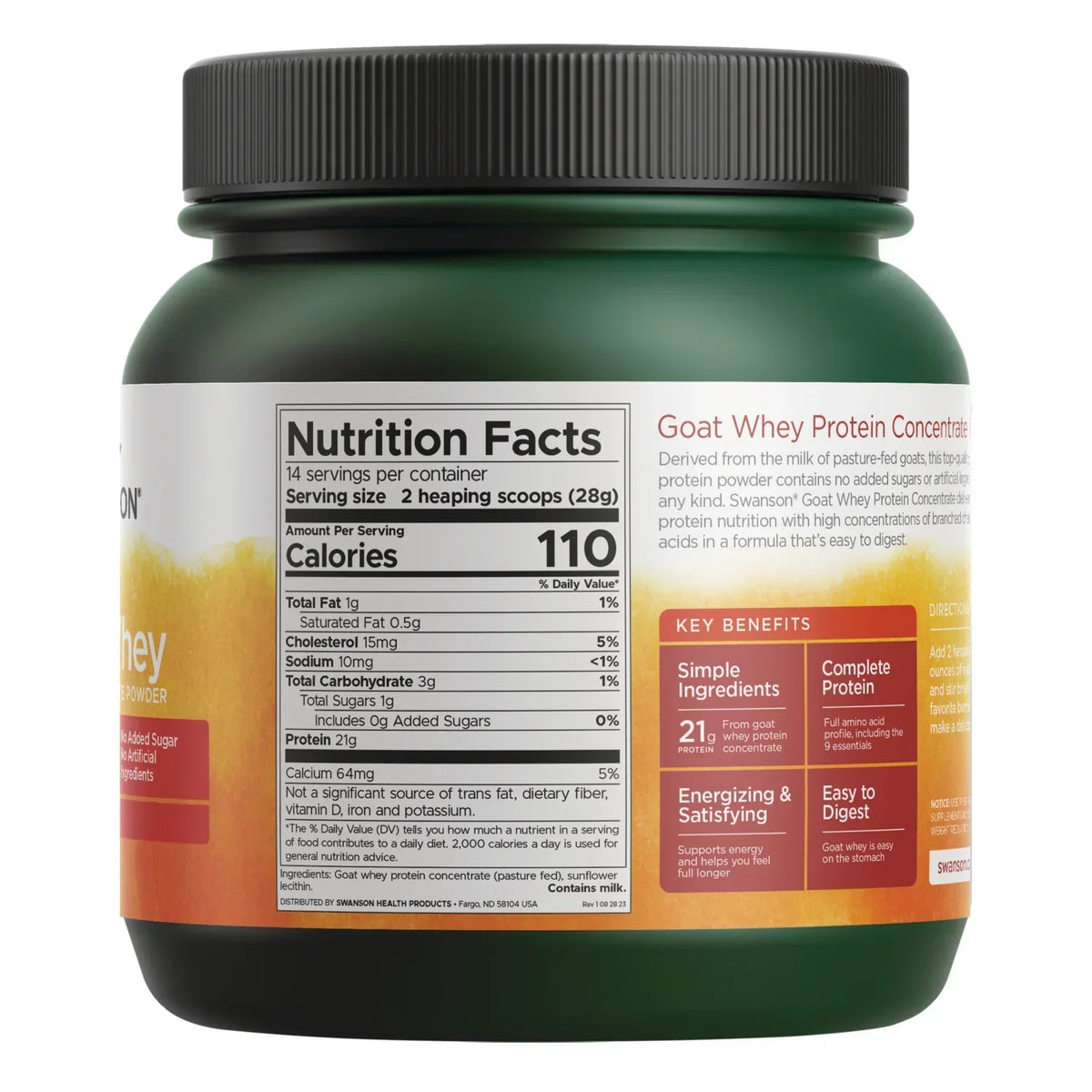Goat Whey Protein Concentrate Powder - Pasture Fed