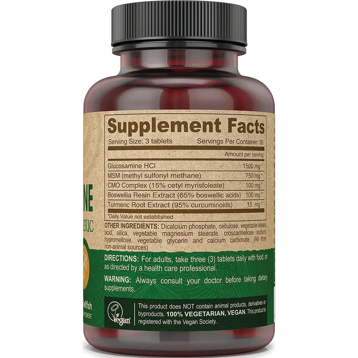 Vegan Glucosamine MSM-CMO-Turmeric