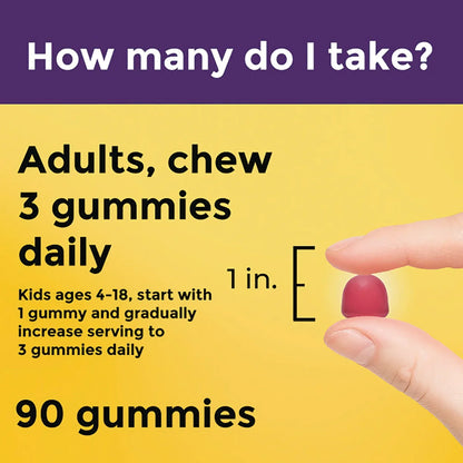 Prebiotic Fiber Gummies - Orange, Strawberry, Lemon