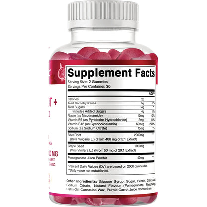 Beet Root + Grape Seed - Raspberry & Pomegranate