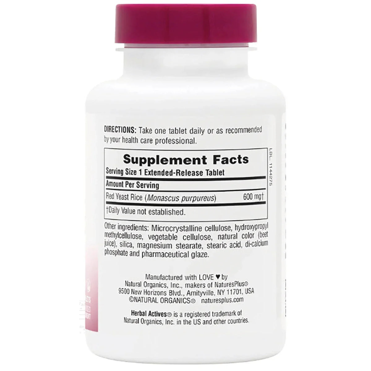 Herbal Actives Red Yeast Rice - Extended Release