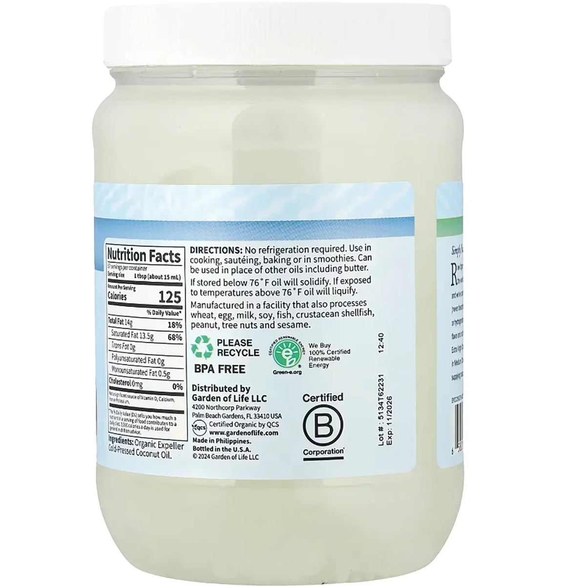 Raw Extra Virgin Coconut Oil