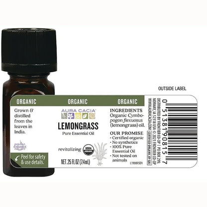 Organic Lemongrass Pure Essential Oil